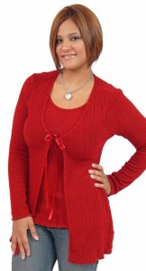 KnittedTwinset- red