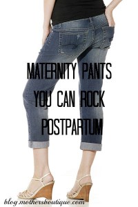 image shows Lilac maternity pants